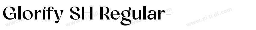 Glorify SH Regular字体转换